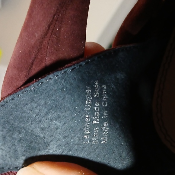 Splendid Womens 8.5 Suede Pointed Toe Burgundy Ankle Boots - Picture 12 of 15